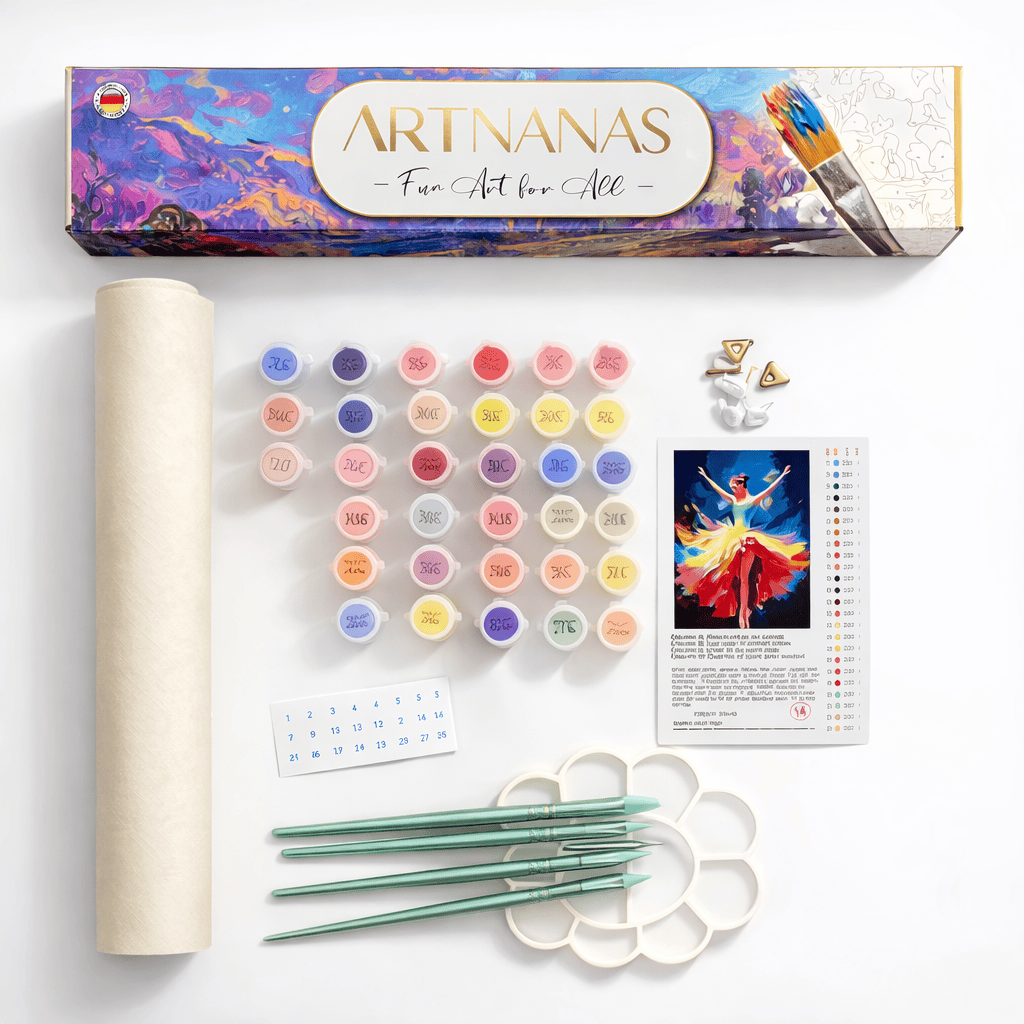 Windmill by the Riverbank – Paint by Numbers Canvas Kit
