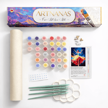 Mountain Lake and Forests – Paint by Numbers Canvas Kit