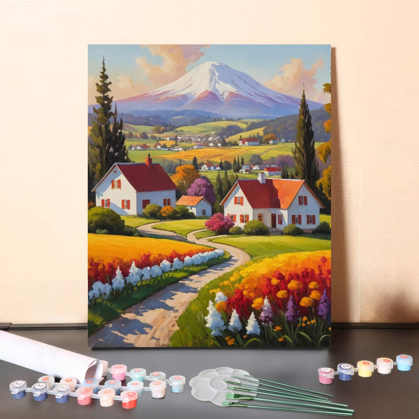 Peaceful Mountain Landscape – Paint by Numbers Canvas Kit