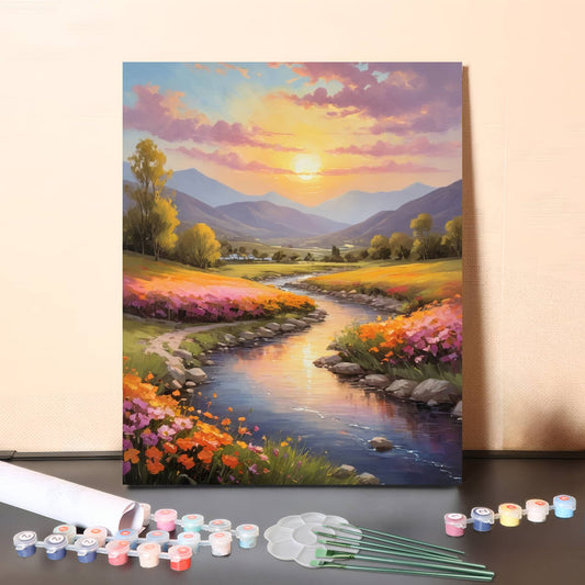 Blooming Valley – Paint by Numbers Canvas Kit
