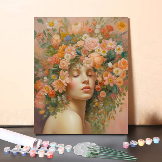 Blooming Beauty – Paint by Numbers Canvas Kit
