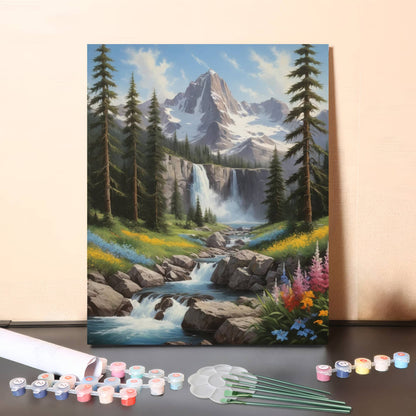 Mountain Idyll – Paint by Numbers Canvas Kit