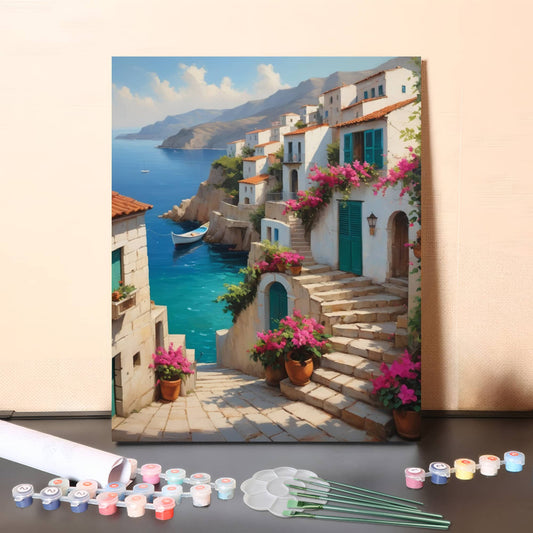 Island Vacation – Paint by Numbers Canvas Kit
