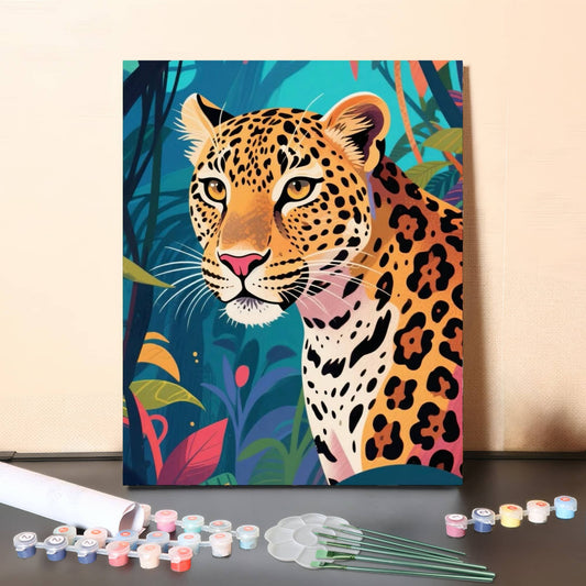 Leopard in the Jungle – Paint by Numbers