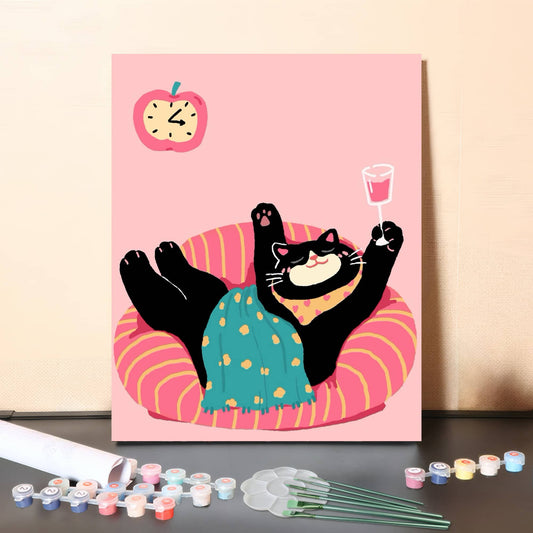 Lazy Pink Afternoon – Paint by Numbers Canvas Kit