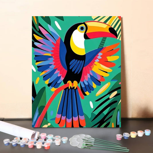 Flying Toucan – Paint by Numbers