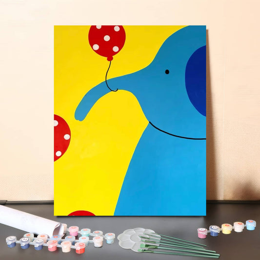 Happy Elephant – Paint by Numbers