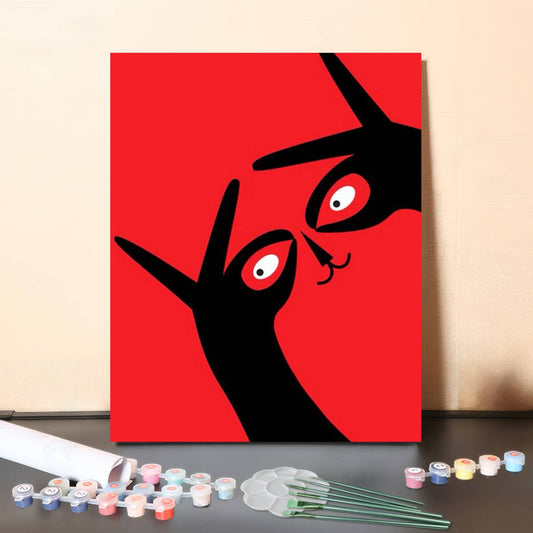 Eyes in Red – Paint by Numbers