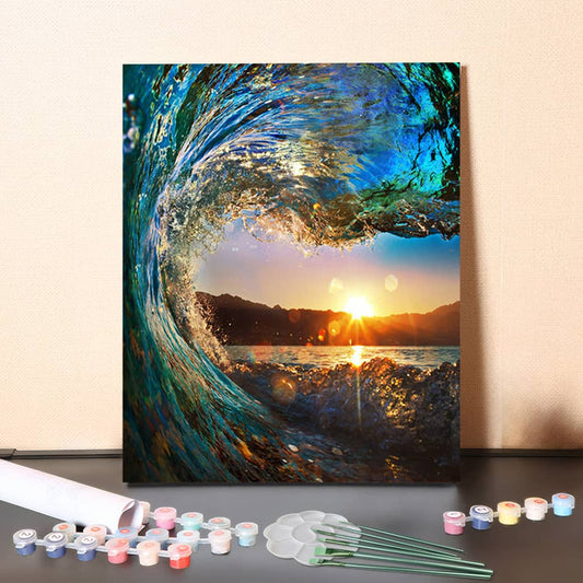 The Sun Wave – Paint by Numbers Canvas Kit