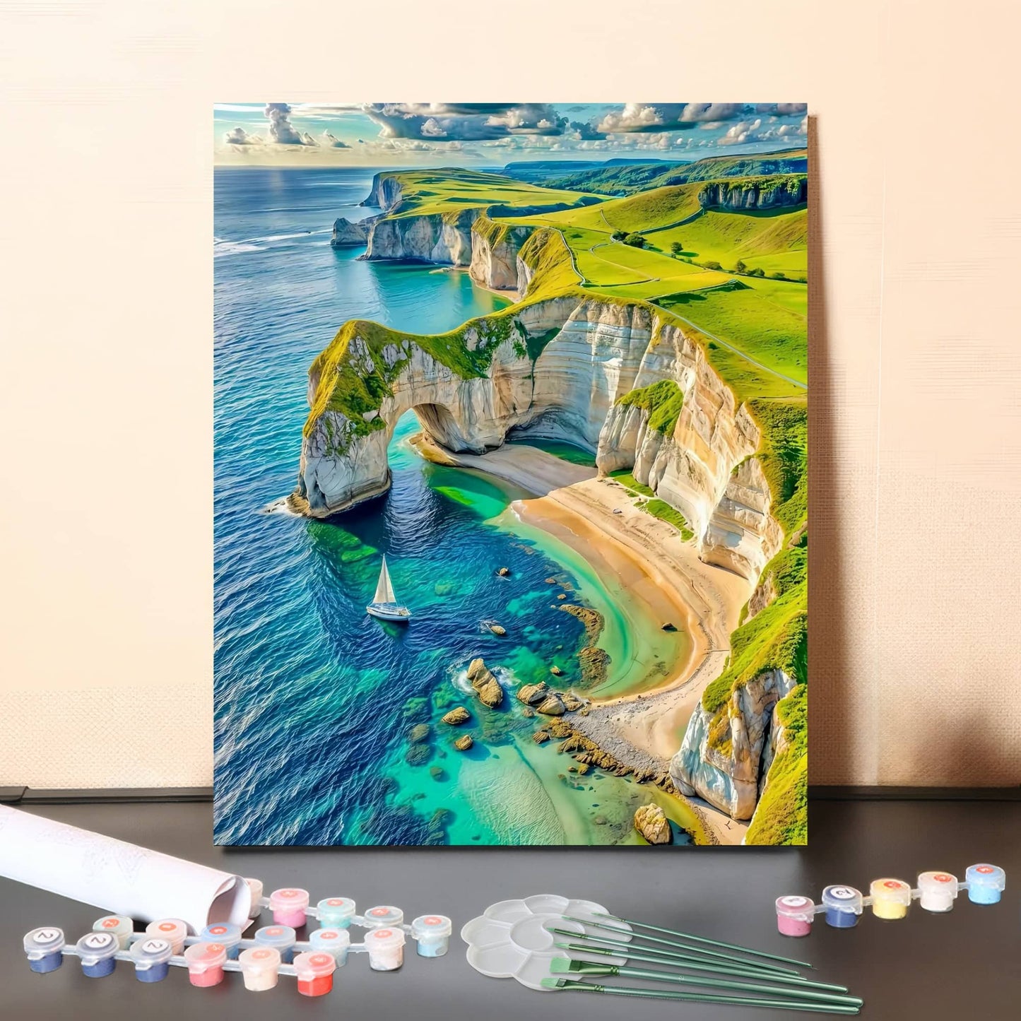 Sea Cliffs – Paint by Numbers Canvas Kit