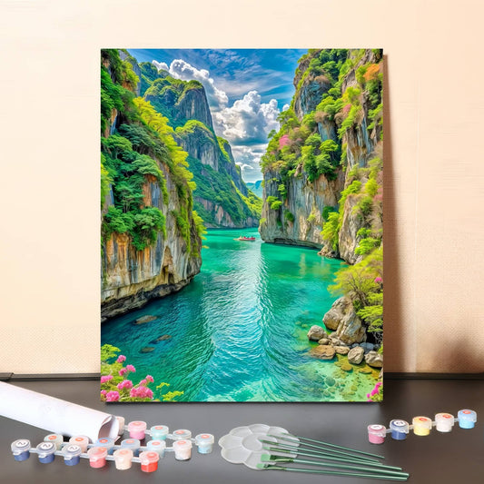 Tropical Canyon – Paint by Numbers Canvas Kit