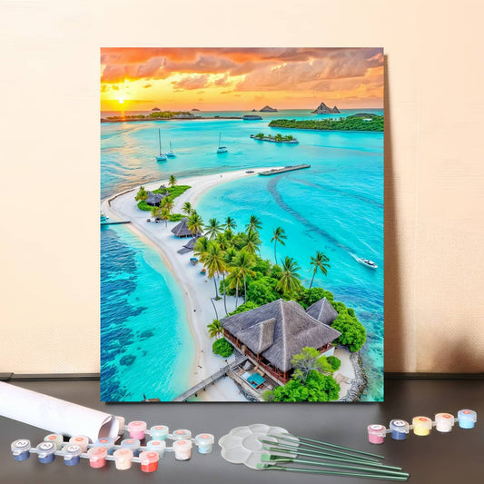 Tropical Idyll – Paint by Numbers Canvas Kit