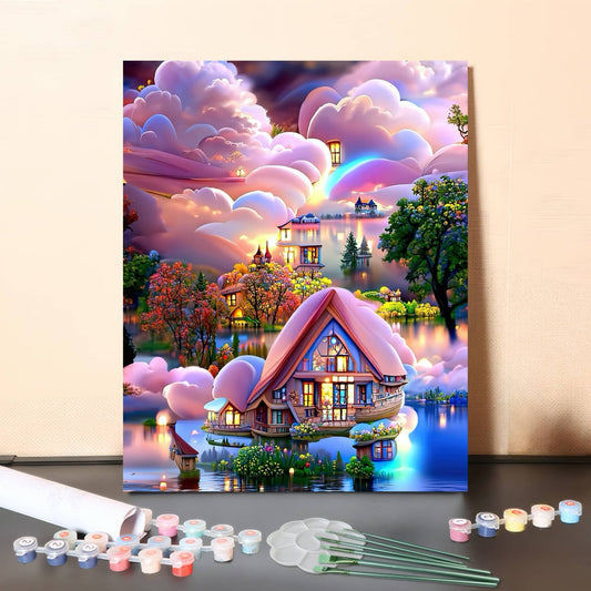 Cloud House – Paint by Numbers Canvas Kit