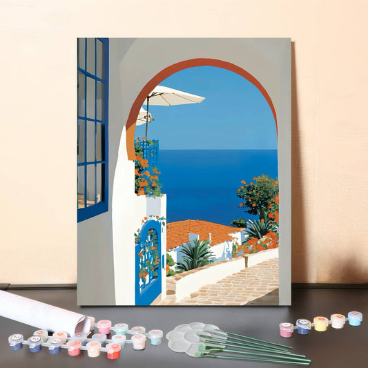 Blue Alleys – Paint by Numbers Canvas Kit