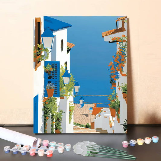 Flower Alley – Paint by Numbers Canvas Kit