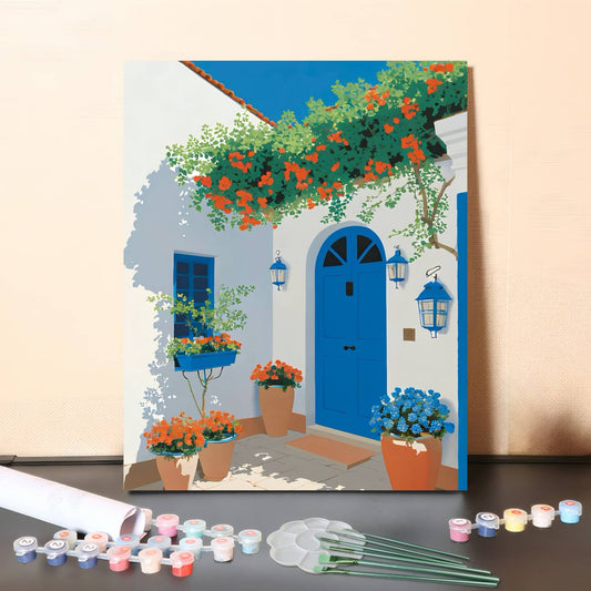 Blue Door – Paint by Numbers Canvas Kit
