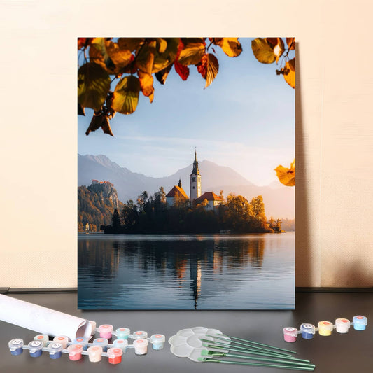 Island Church – Paint by Numbers Canvas Kit