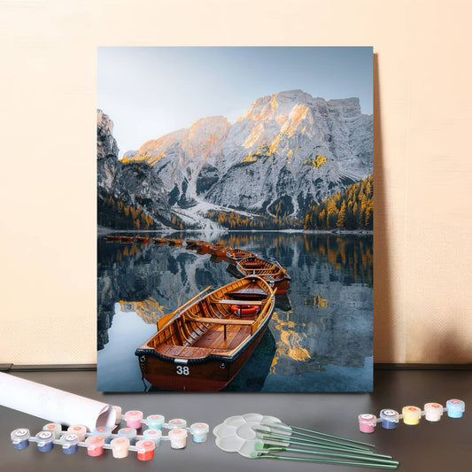 Mirror Lake – Paint by Numbers Canvas Kit
