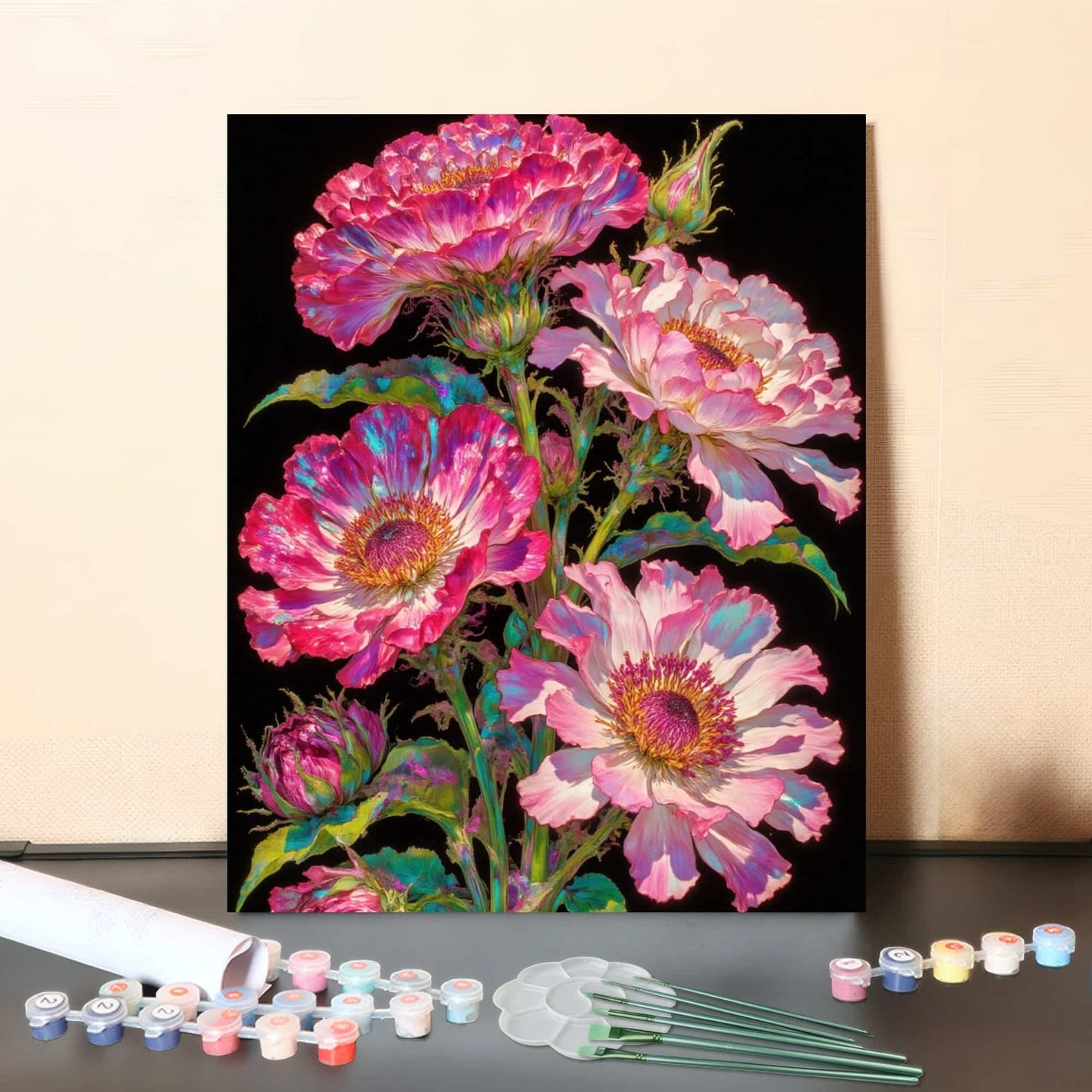 Blooming Glow – Paint by Numbers Canvas Kit