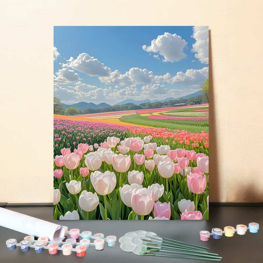 Sea of Tulips – Paint by Numbers Canvas Kit