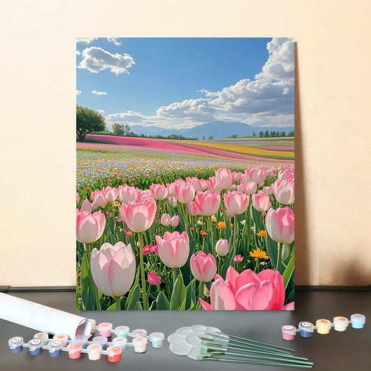 Spring Fields – Paint by Numbers Canvas Kit
