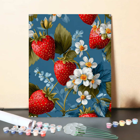 Strawberry Blossom – Paint by Numbers Canvas Kit