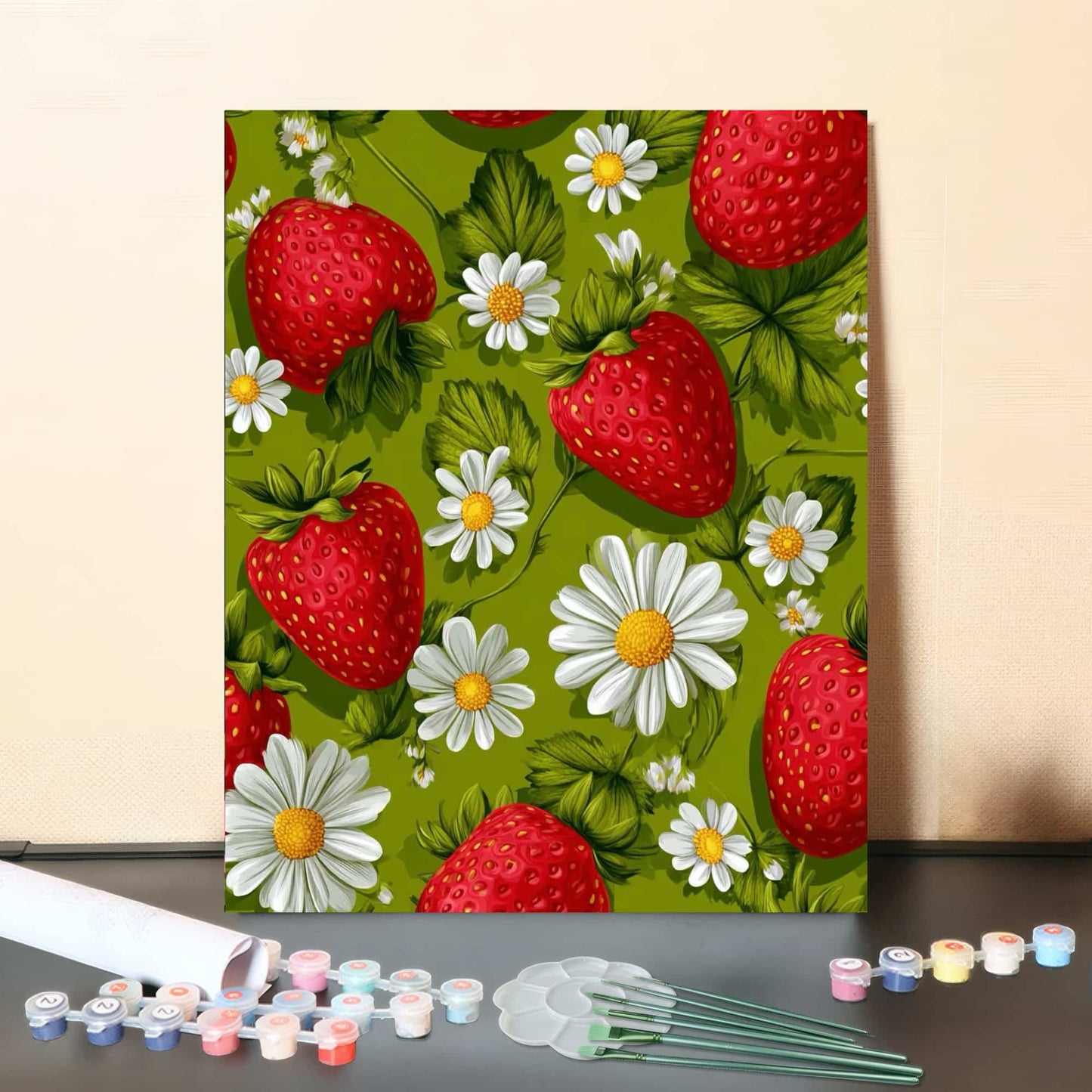 Strawberry Meadow – Paint by Numbers Canvas Kit
