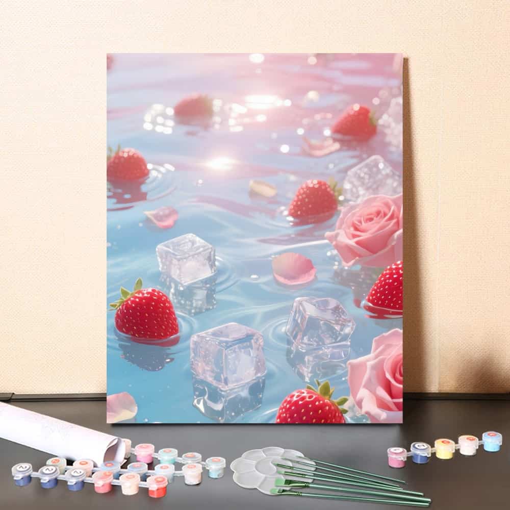 Strawberry – Paint by Numbers Canvas Kit