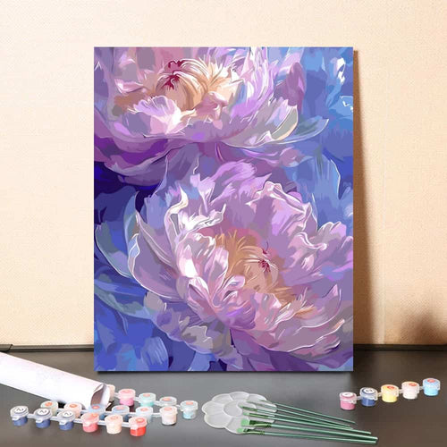 Peony – Paint by Numbers Canvas Kit