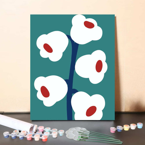 White Garden – Paint by Numbers Canvas Kit