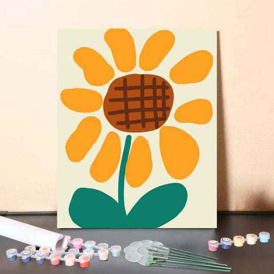 Happy Sunflower – Paint by Numbers Canvas Kit