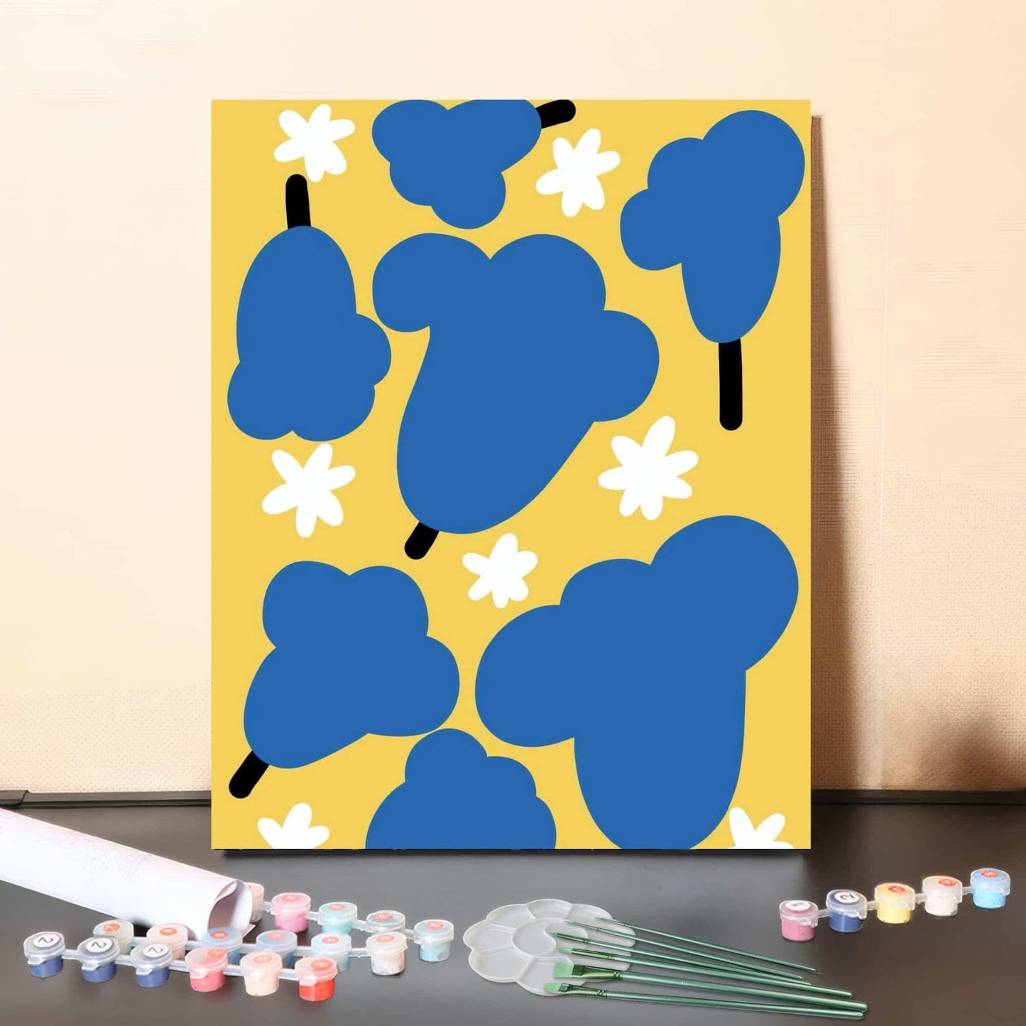 Blue Clouds – Paint by Numbers Canvas Kit