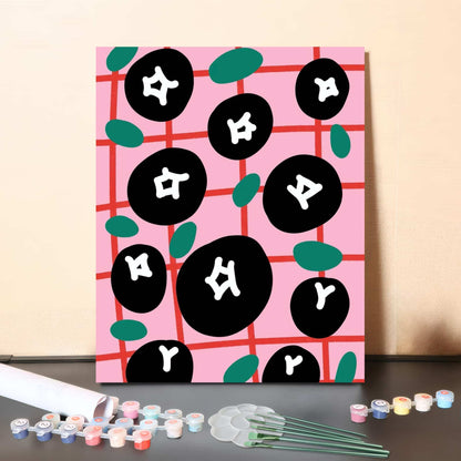 Black Dots – Paint by Numbers Canvas Kit
