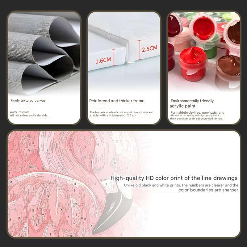 Red Duo – Paint by Numbers Canvas Kit