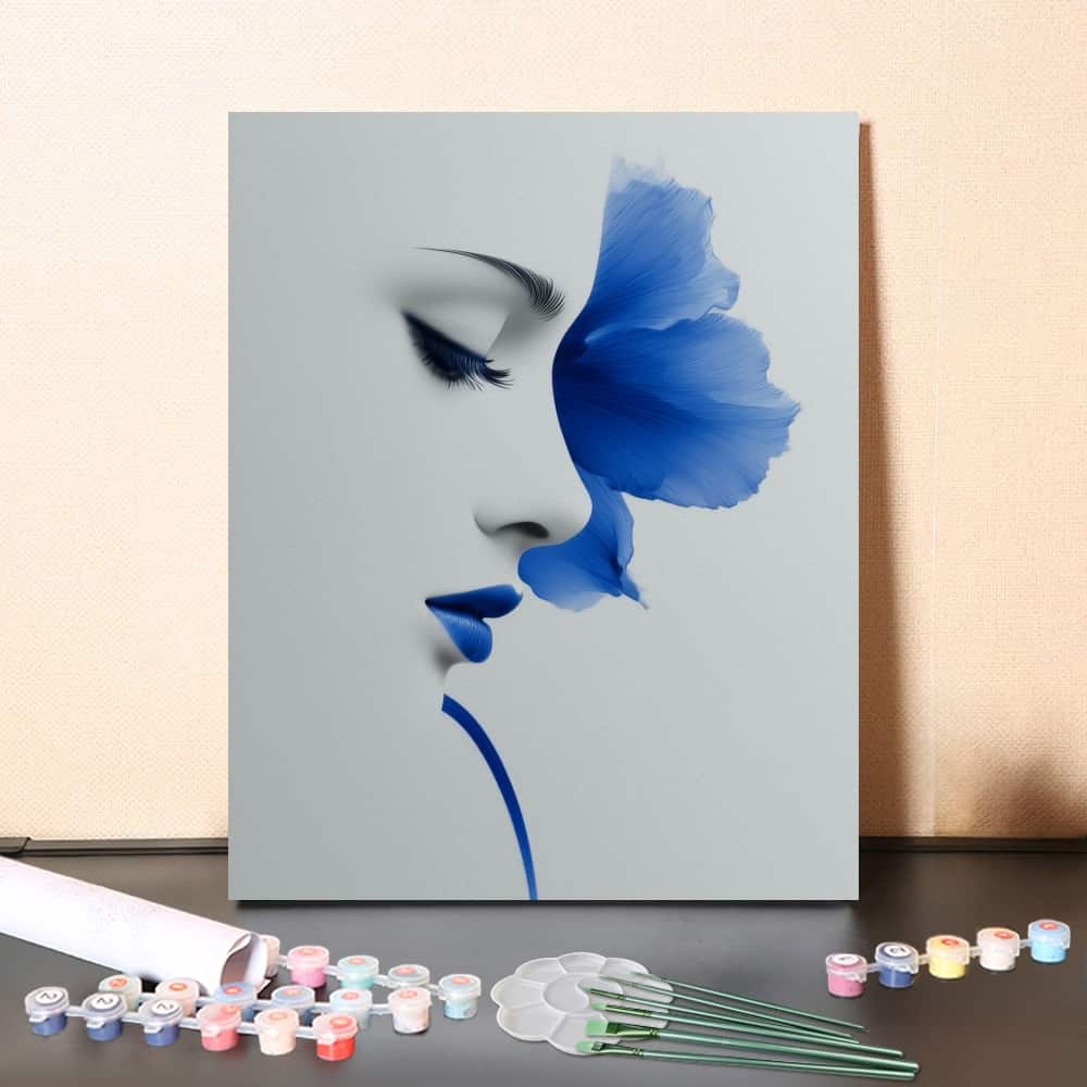Elegance in Blue – Paint by Numbers