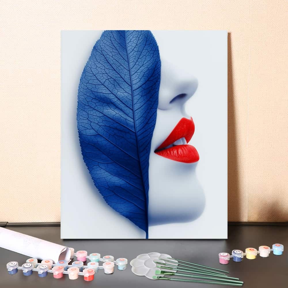 Split in Blue – Paint by Numbers