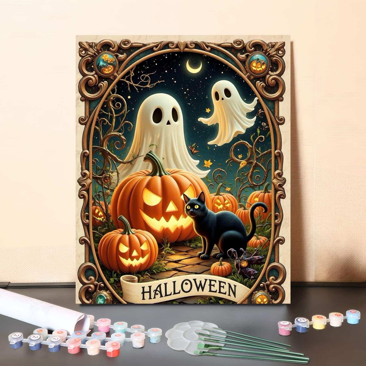 Magical Halloween Night – Paint by Numbers Canvas Kit
