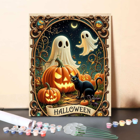 Magical Halloween Night – Paint by Numbers Canvas Kit